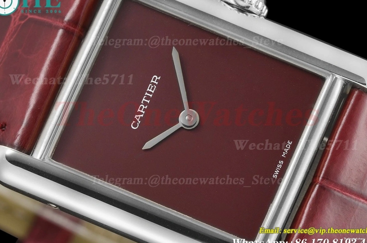 SS DRF Alligator LE Tank Leather 25.5mm Quartz Dial Red Must 0523